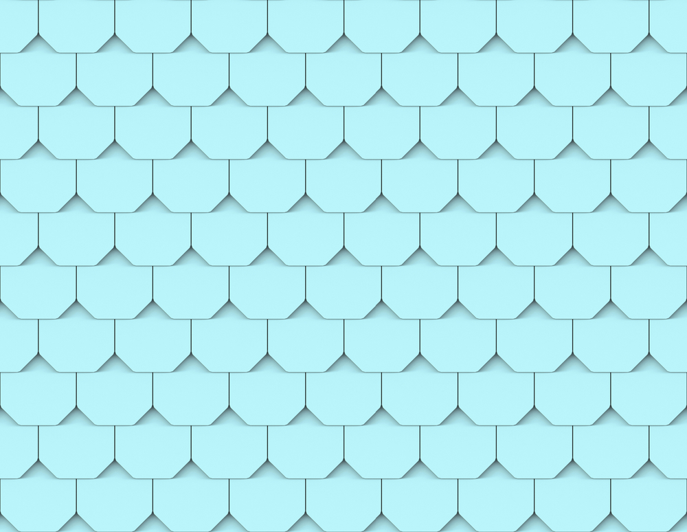 3d rendering. seamless light blue roof pattern wall background.