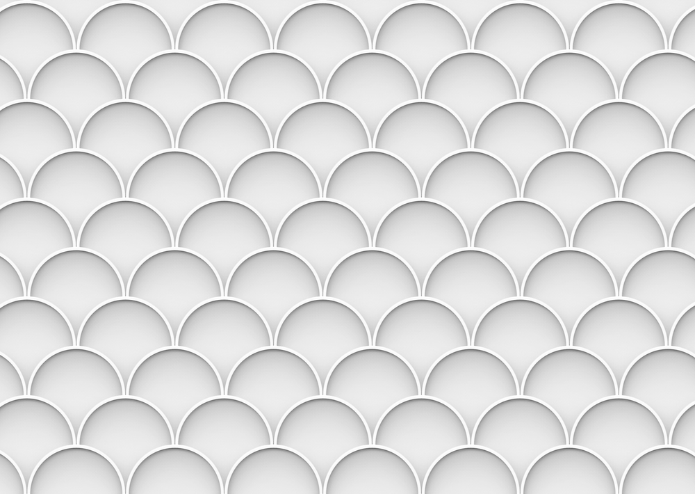 3d rendering. Abstract gray Circle wave pattern wall background.