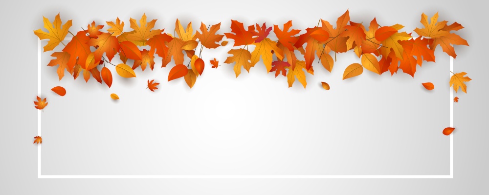 Autumn falling leaves background