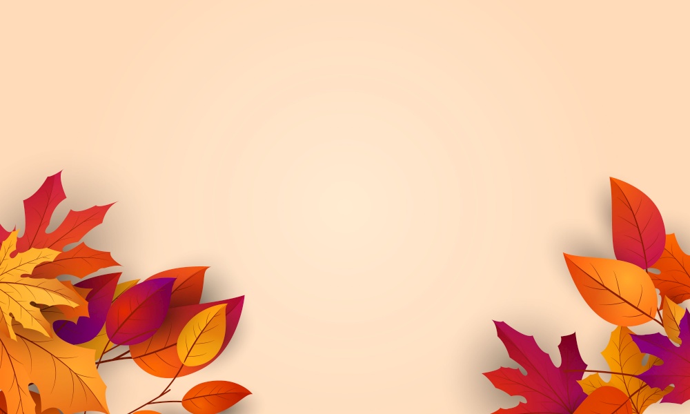 Autumn falling leaves background