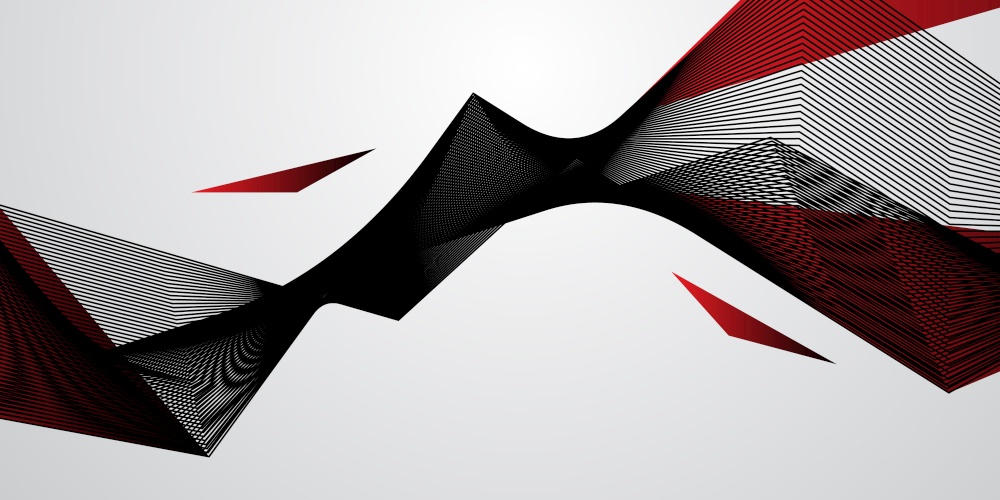 Abstract line red black background concept Vector graphic design concept