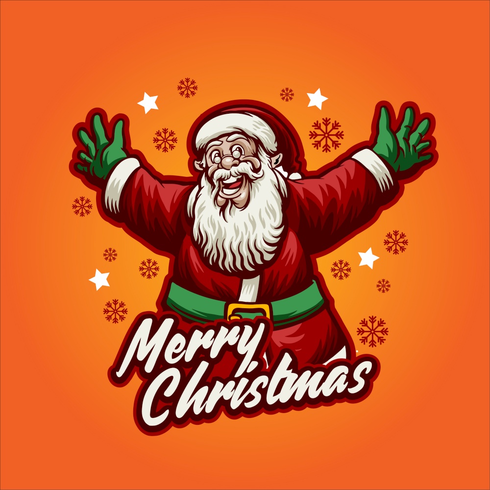 Traditional Classic Santa Claus Merry Christmas for your advertising designsyour business