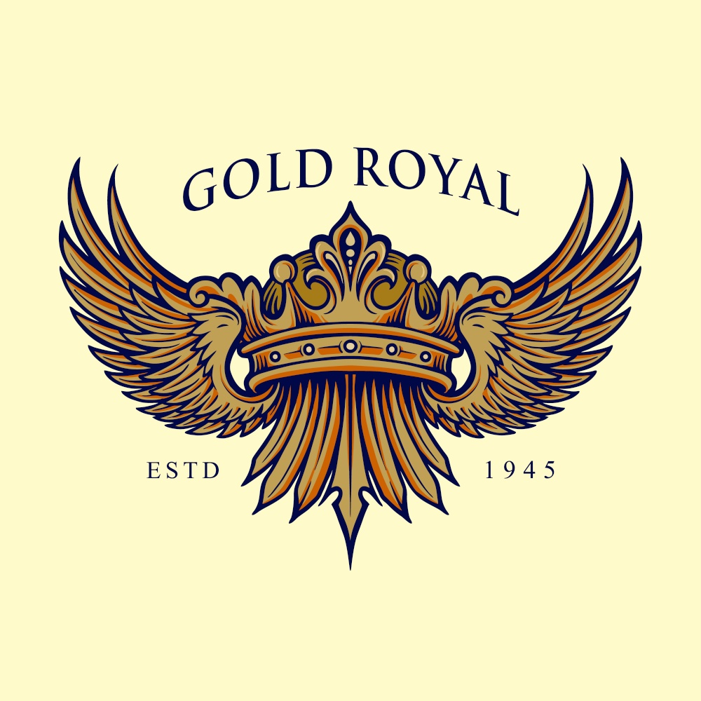 Golden Royal Crown Elegant Logo for your business and company luxurious