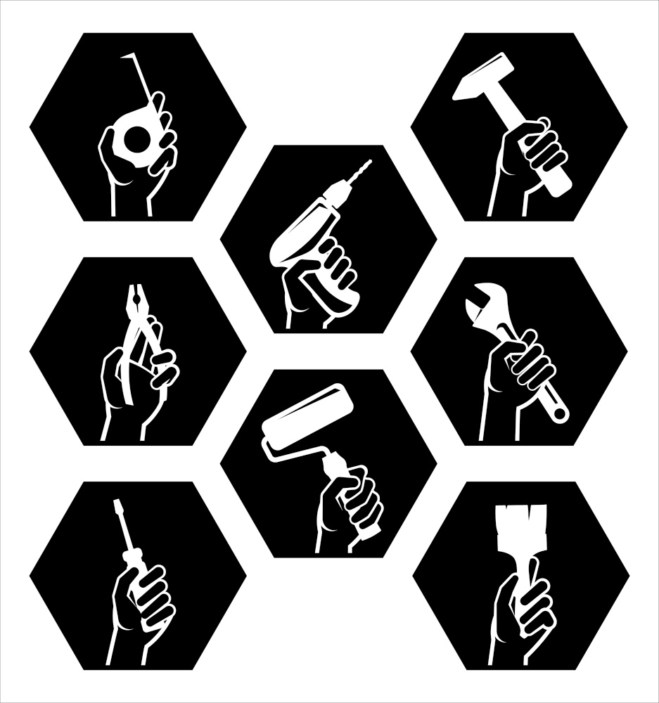 Hand_with_tool_icons_w&b