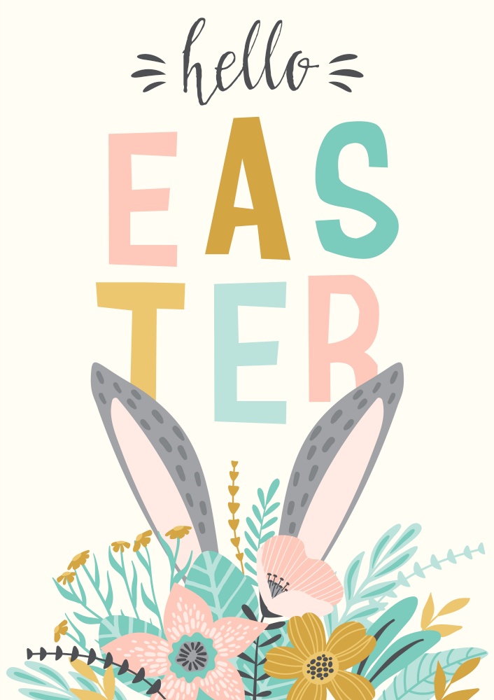 Happy Easter. Vector templates for card, poster, flyer and other users. Design element.. Happy Easter. Vector templates for card, poster, flyer and other users.