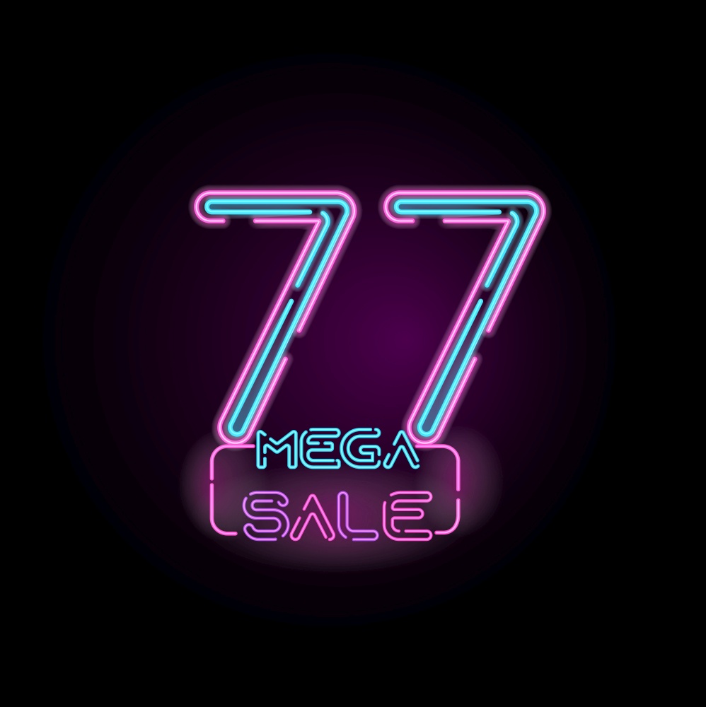 7.7 Mega sale neon style