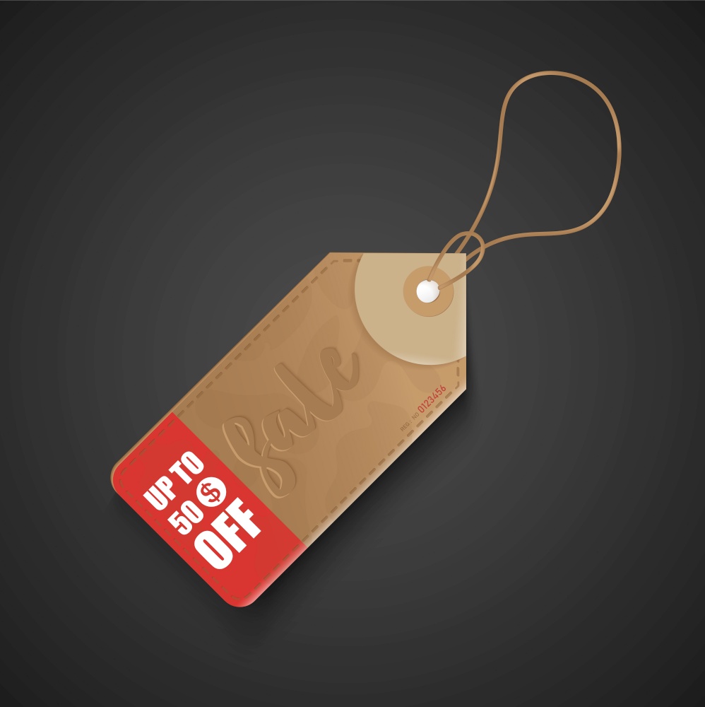 paper? cut? in? brown? paper? tag? label? for? discount? or? big? Day? sale? use? for? promotion? day