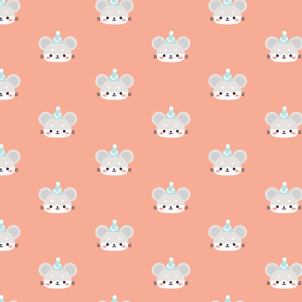Cute mouse pattern vector illustration.. Cute mouse pattern