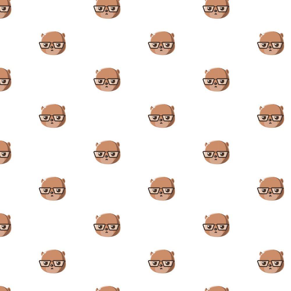 beavers pattern on white background.. beavers pattern