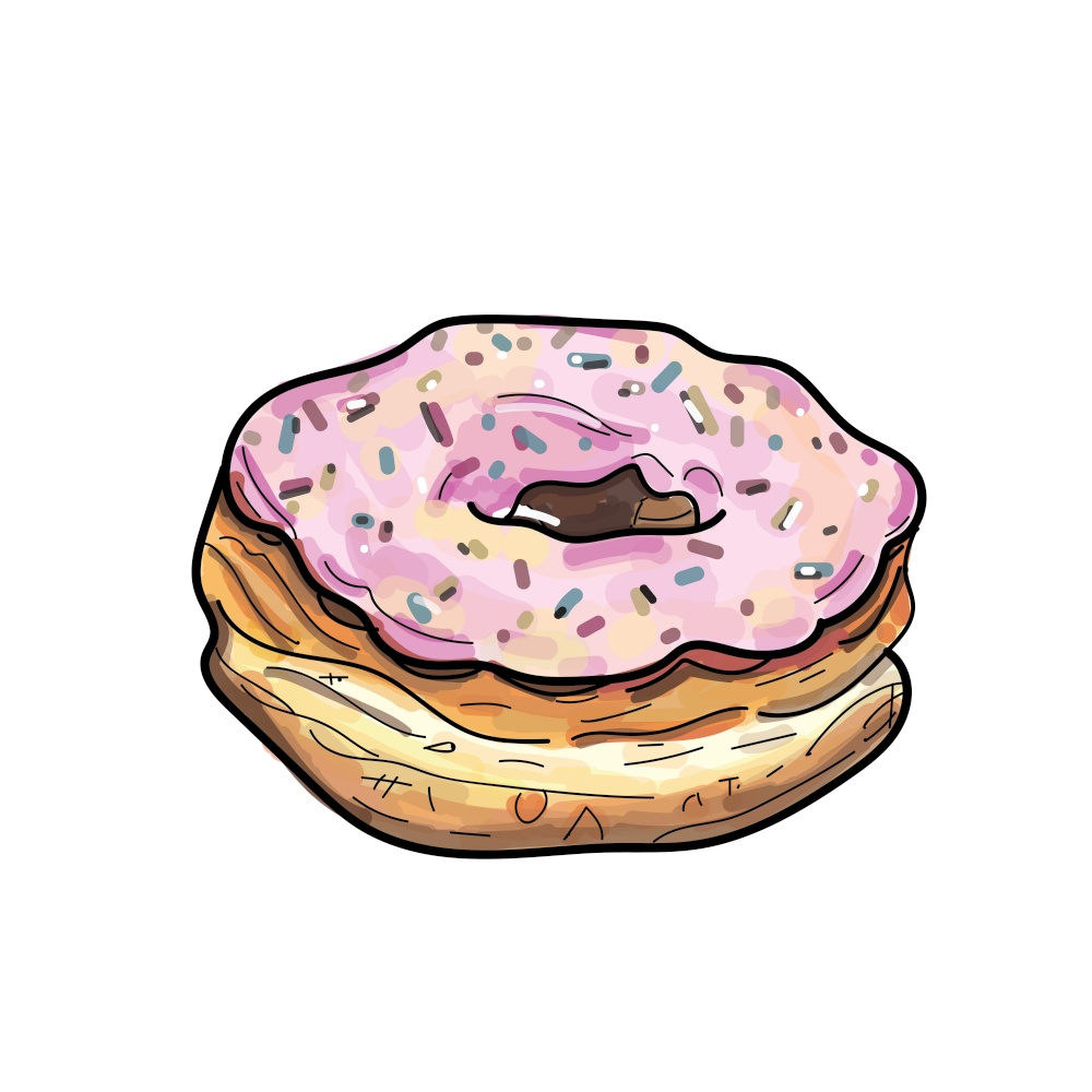 Donut vector.(hand draw style)