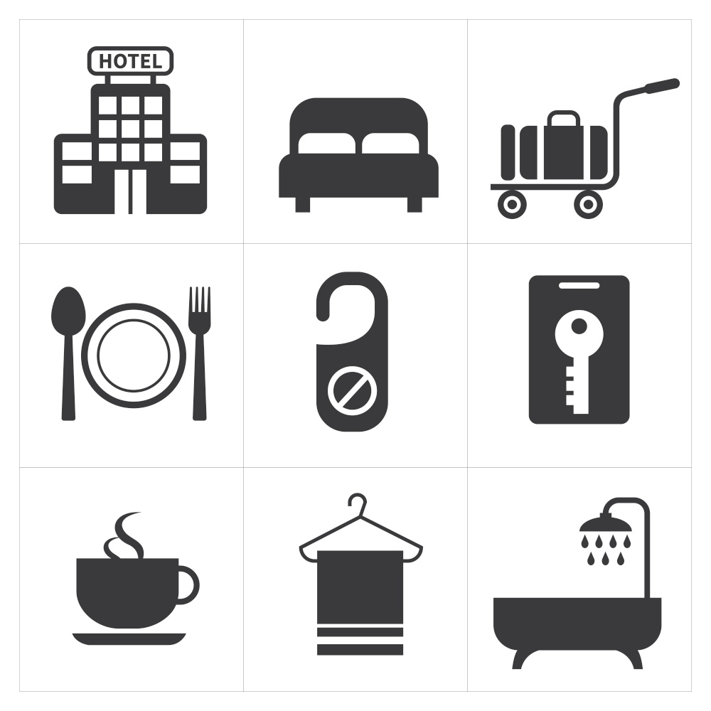 Hotel and Hotel Services Icon
