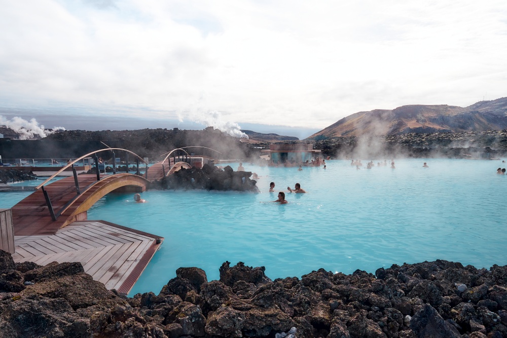 The landscape around Blue Lagoon geothermal area, Iceland