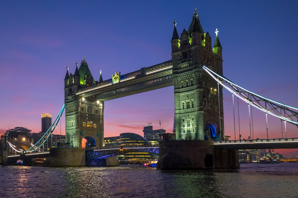 Landscape of Tower Bridge, one of the most famous attraction in London, United Kingdom