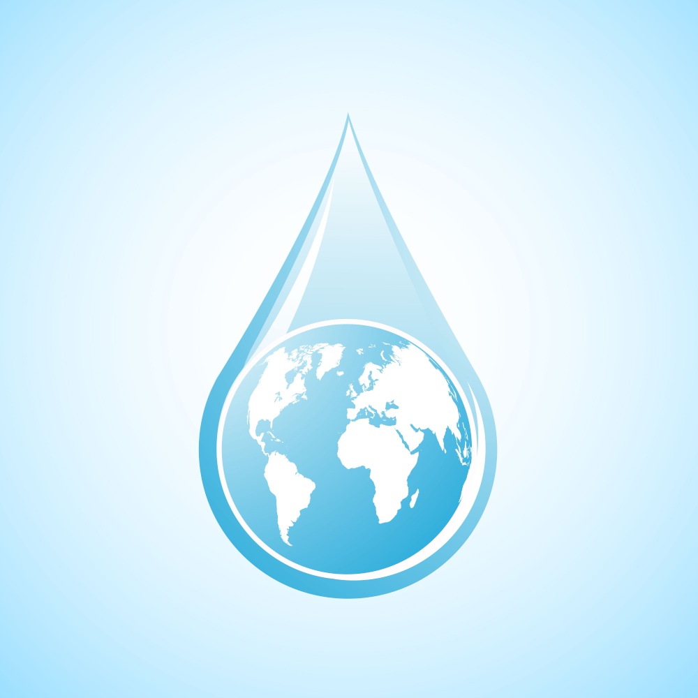 Water drop icon Isolated