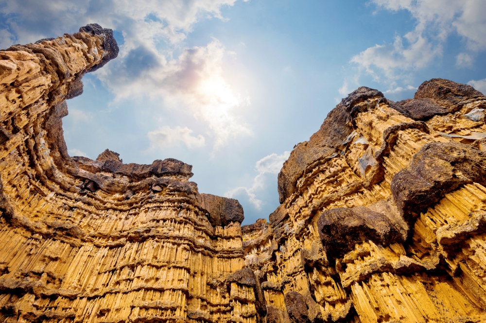 Pha Cho, Pha Cho is high soil canyon cliffs at Mae Wang National parks in Chiang Mai,Thailand. Amazing Thailand.