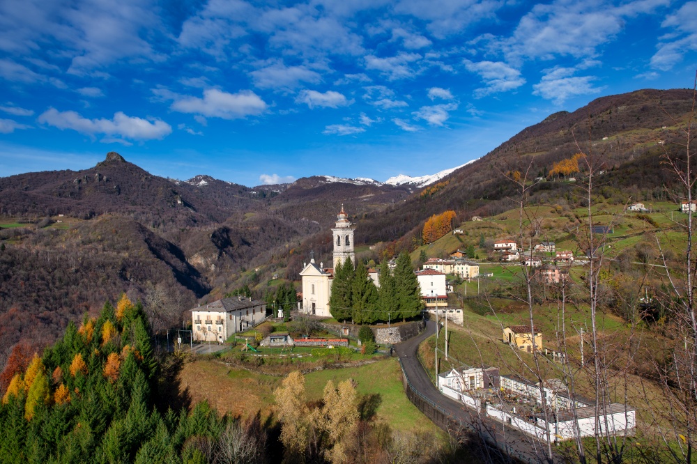 Village of Pizzino in the taleggio valley, province of Bergamo Italy