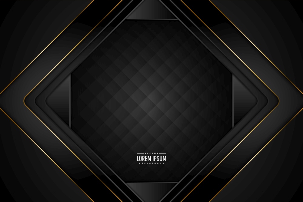 Metallic of black and gold with upholstery dark space vector illustration.