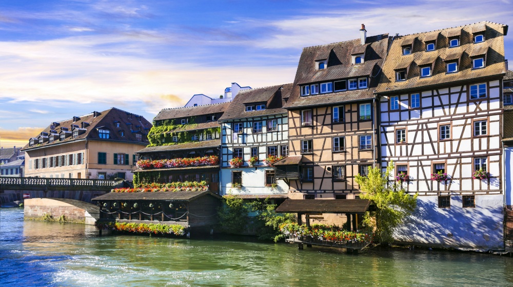 Beautiful romantic old town of Strasbourg  - "Petitt France". Alsace. France travel - Strasbourg