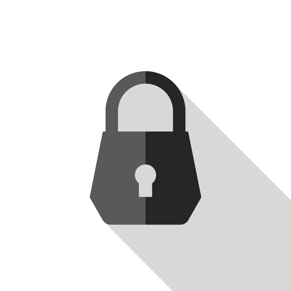 Concept lock vector icon. Flat icon lock