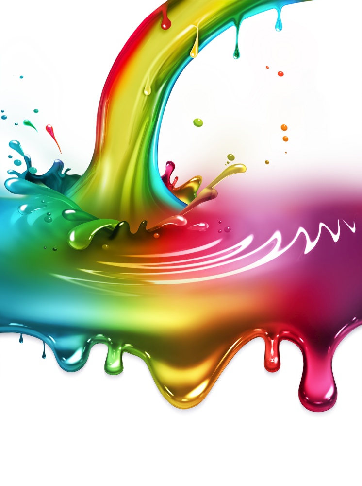 rainbow paint splash - concept design