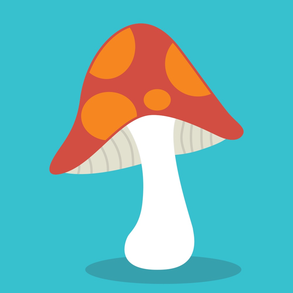 animals, mushroom, red, 11, Vector, illustration, cartoon, graphic, vect