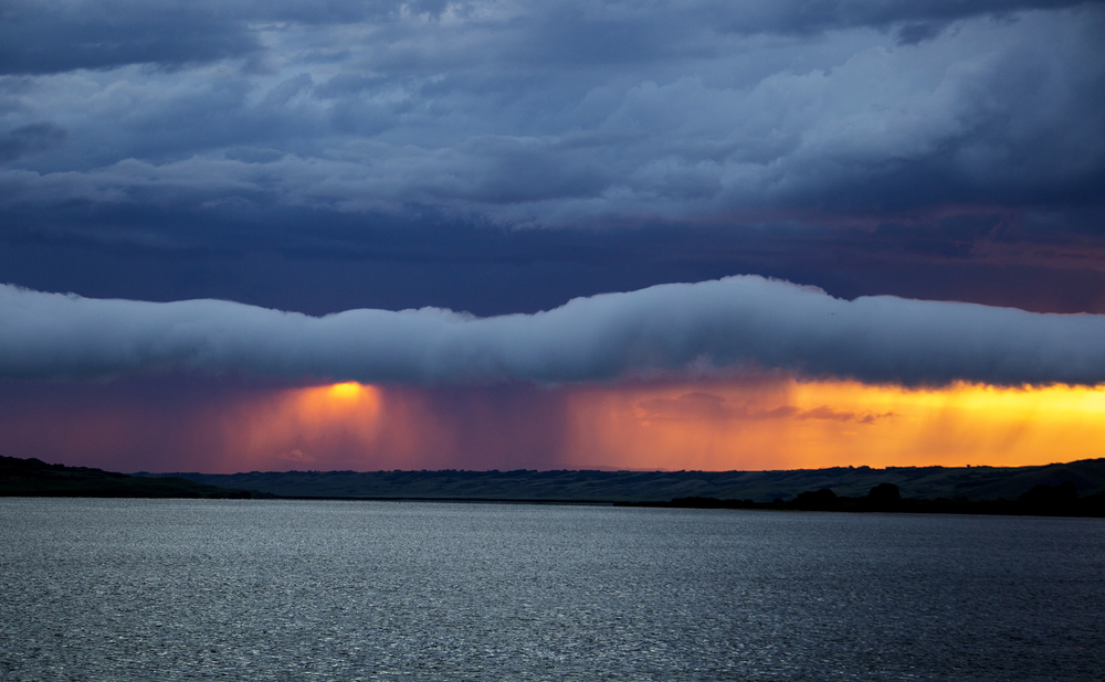 Prairie Storm Clouds Canada Saskatchewan Dramatic Sunset