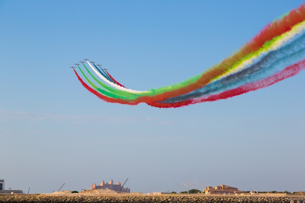 Dubai air show in a summer day, UAE