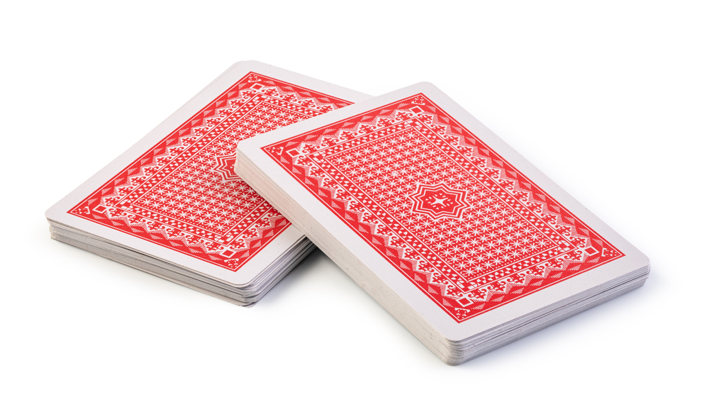 playing cards isolated on white background. playing cards on white background
